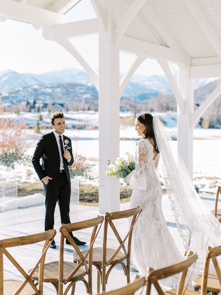 Winter wedding in Utah mountains | Alora Lani | Fine Art Wedding Photography