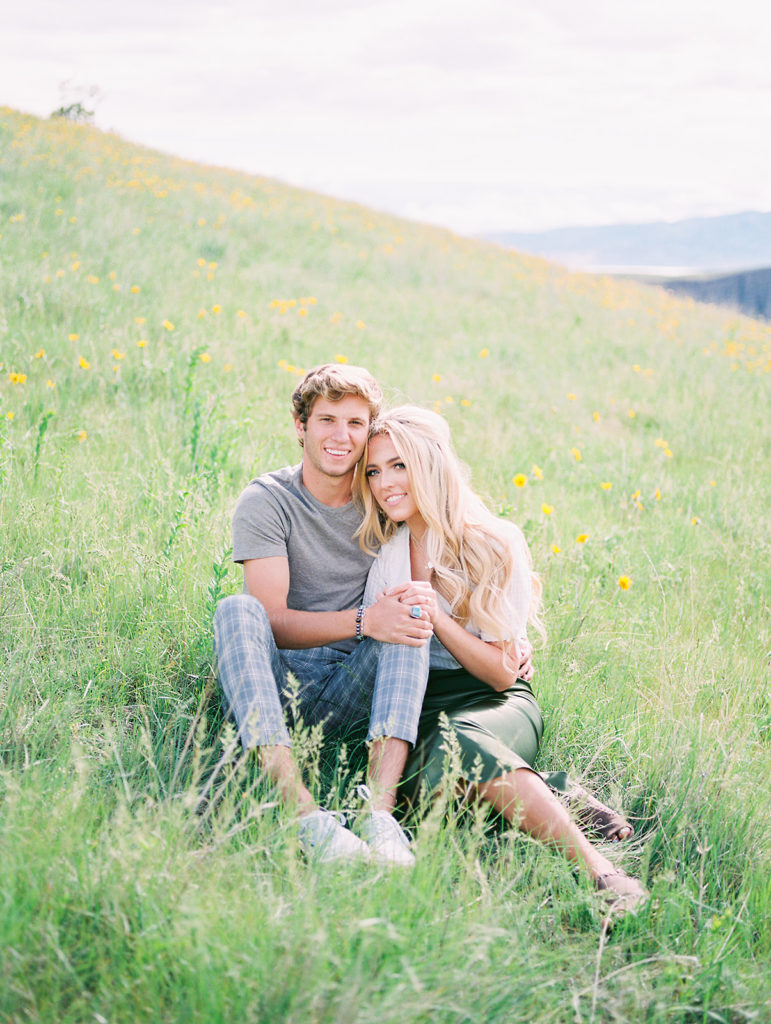 Semiformal Mountaintop Engagement Photos at Squaw Peak in Provo Utah | Photographed by Fine Art Wedding Photographer, Alora Lani