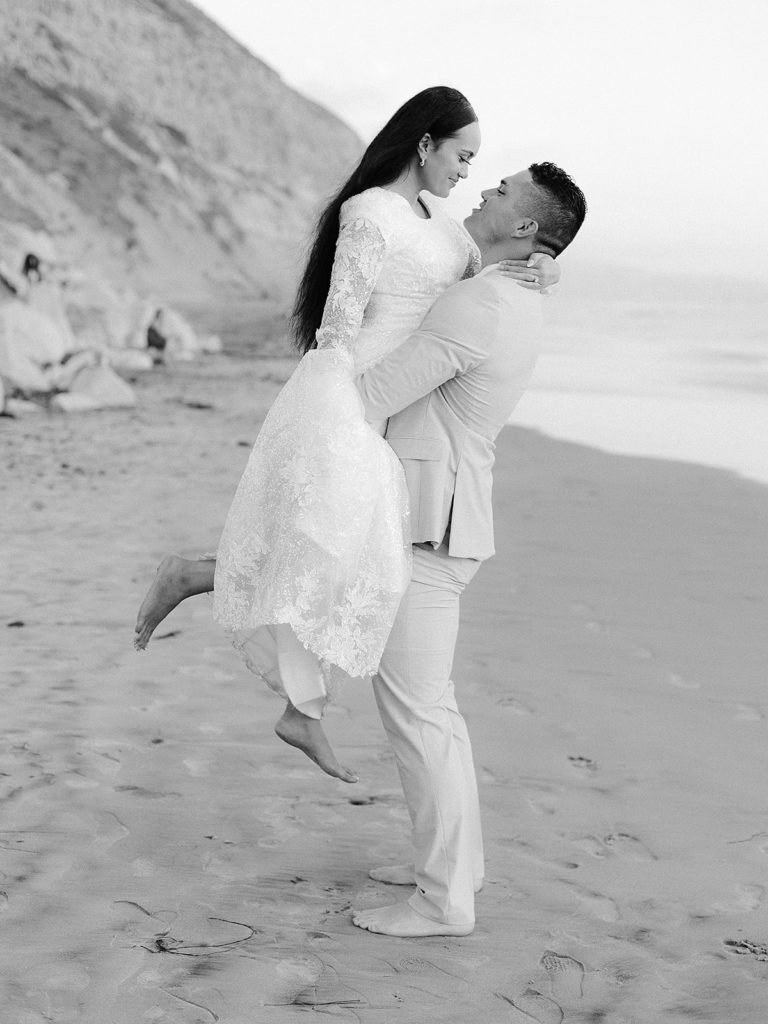 San Diego Formal Wedding Photos at The Beach | Alora Lani Southern California Wedding Photographer