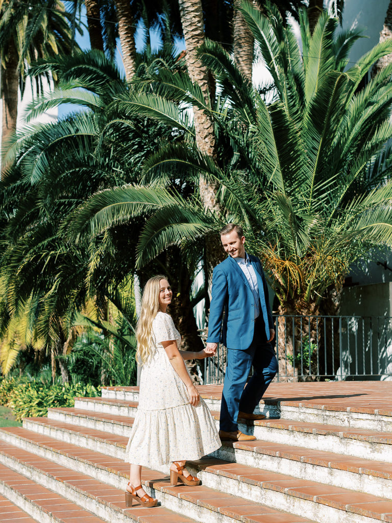 Santa Barbara Engagement Photos at the Santa Barbara Courthouse by Southern California Wedding Photographer Alora Lani